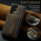 2 In 1 Wallet Magnetic Leather Case For Samsung