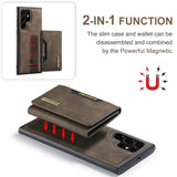 2 In 1 Wallet Magnetic Leather Case For Samsung