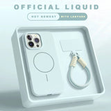 Silicone Lanyard Strap Magnetic Phone Case For iPhone