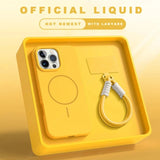 Silicone Lanyard Strap Magnetic Phone Case For iPhone