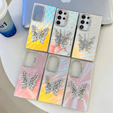 Aurora Gradient Butterfly Bracket Case for Samsung