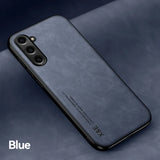 Luxury Leather Magnetic Wireless Charging Case for Samsung Galaxy