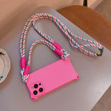 Cute crossbody Shoulder strap lanyard Cases for iPhone