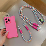 Cute crossbody Shoulder strap lanyard Cases for iPhone