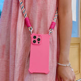 Cute crossbody Shoulder strap lanyard Cases for iPhone