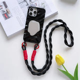 Crossbody Lanyard Wave Mirror Phone Case for IPhone