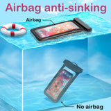 Floating Airbag Waterproof Swim Bag Phone Case For iPhone