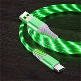 Flow Luminous Cable 3A Fast Charging Data Cord for Type C Micro iPhone