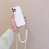 Pearl Bracelets Chain Crossbody Necklace Lanyard Phone Case For iphone