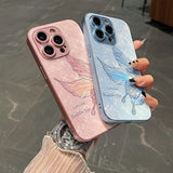 Luxury Glaze Butterfly Metal Lens Protective Soft Phone Case For IPhone