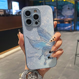 Luxury Glaze Butterfly Metal Lens Protective Soft Phone Case For IPhone