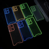 Luxury Luminous Neon Transparent Soft Case For Samsung