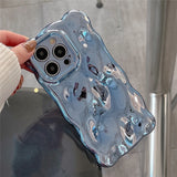 Luxury Plating Wrinkle Wavy Curly Edge Case For iPhone