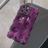 Luxury Plating Wrinkle Wavy Curly Edge Case For iPhone