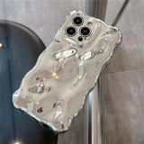 Luxury Plating Wrinkle Wavy Curly Edge Case For iPhone