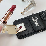 Luxury Rhinestone perfume Bottle Mirror Mobile Phone Case For iPhone