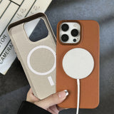 Lychee Pattern Hard PC For Magnetic Thin Case For iPhone