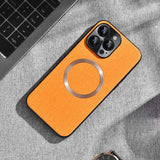 Fabric Magnetic Charging Silicone Case for iPhone