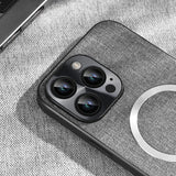 Fabric Magnetic Charging Silicone Case for iPhone
