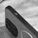 Fabric Magnetic Charging Silicone Case for iPhone