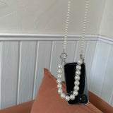 Pearl Bracelets Chain Crossbody Necklace Lanyard Phone Case For iphone