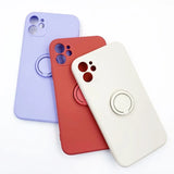 Liquid Silicone Finger Ring Magnetic Holder Case For iPhone