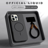Silicone Lanyard Strap Magnetic Phone Case For iPhone