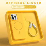 Silicone Lanyard Strap Magnetic Phone Case For iPhone