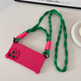 Cute crossbody Shoulder strap lanyard Cases for iPhone