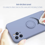 Liquid Silicone Finger Ring Magnetic Holder Case For iPhone