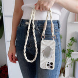 Crossbody Lanyard Wave Mirror Phone Case for IPhone