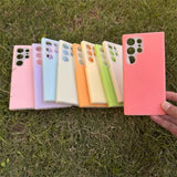 Solid Color Jelly Liquid Silicone Phone Case For Samsung