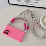 Cute crossbody Shoulder strap lanyard Cases for iPhone