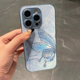 Luxury Glaze Butterfly Metal Lens Protective Soft Phone Case For IPhone