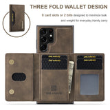2 In 1 Wallet Magnetic Leather Case For Samsung