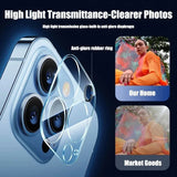 Tempered Glass Screen Protector with Lens Glass For iPhone