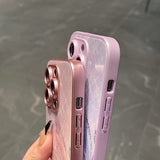 Luxury Glaze Butterfly Metal Lens Protective Soft Phone Case For IPhone