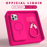 Silicone Lanyard Strap Magnetic Phone Case For iPhone