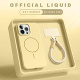 Silicone Lanyard Strap Magnetic Phone Case For iPhone