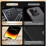 iPhone용 정품 소가죽 도금 가죽 케이스