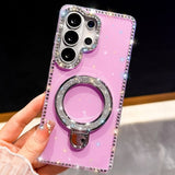 Rhinestone Glitter Transparent Phone Case for Samsung