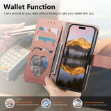 Fashion Heart Pattern Leather Wallet Case for iPhone