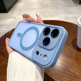 Matte Magnetic Clear Hard Case for iPhone