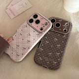 Vintage Plaid Bow Leather Soft Full Wrap Case for iPhone