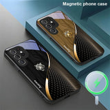 Golden Tiger Magnetic Liquid Glass Phone Case for Samsung