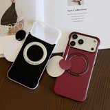 Borderless Ultra-Thin PC Magnetic Kickstand Case for iPhone