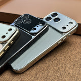 Electroplated Leather Texture Magnetic Shockproof Case for iPhone