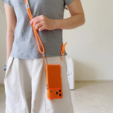 Simple Adjustable Lanyard Four-Corner Drop Protective Case For Iphone