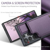 Leather Kickstand RFID Blocking Card Wallet Phone Case for Samsung