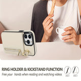 Luxury Leather With Ring Holder Phone Case For iPhone